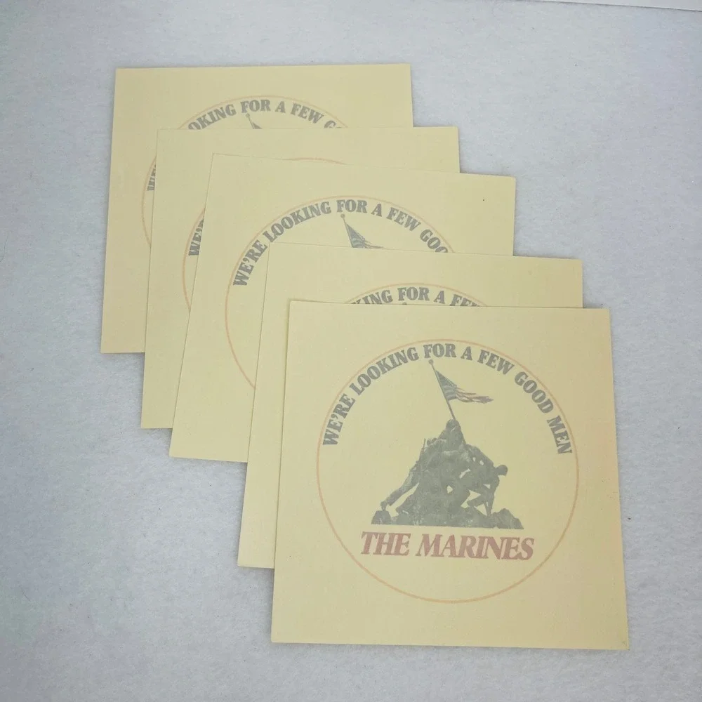 US Marine Corps Iwo Jima Decal Sticker Lot of 5 Few Good Men Vintage Style 6x6